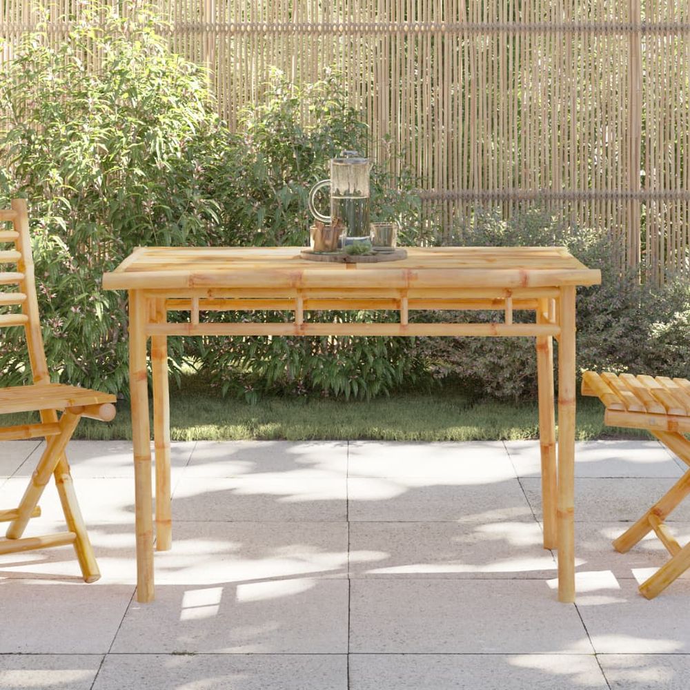 Garden Dining Table vidaXL 110x55x75 cm Bamboo - Dining Table from vidaXL