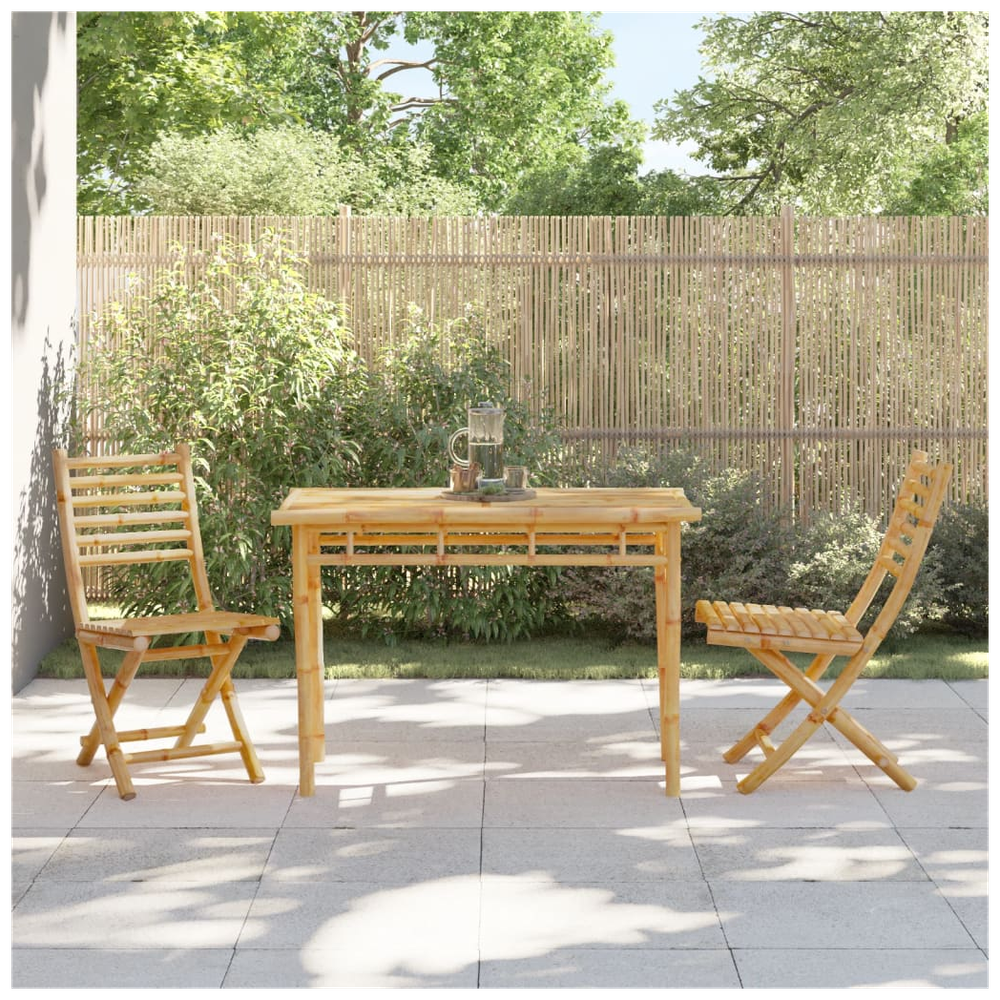 Garden Dining Table vidaXL 110x55x75 cm Bamboo - Dining Table from vidaXL