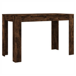 Dining Table Smoked Oak vidaXL 120x60x76 cm Engineered Wood - Dining Table from vidaXL