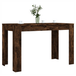Dining Table Smoked Oak vidaXL 120x60x76 cm Engineered Wood - Dining Table from vidaXL