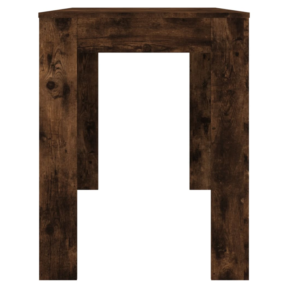 Dining Table Smoked Oak vidaXL 120x60x76 cm Engineered Wood - Dining Table from vidaXL