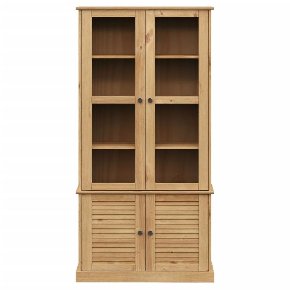 Glass Display Cabinet VIGO vidaXL 85x35x170 cm Solid Wood Pine - Display Cabinet from vidaXL