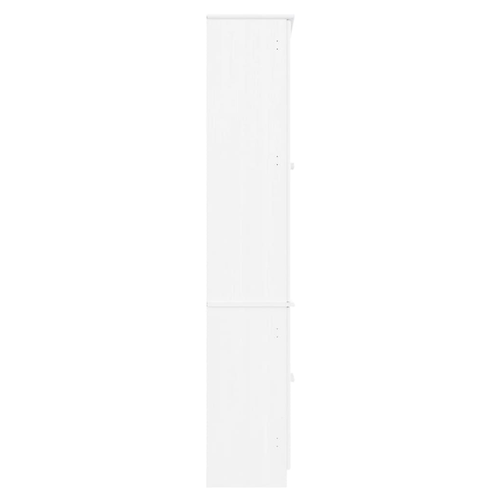 Glass Display Cabinet ALTA vidaXL White 77x35x186.5 cm Solid Wood Pine - Display Cabinet from vidaXL