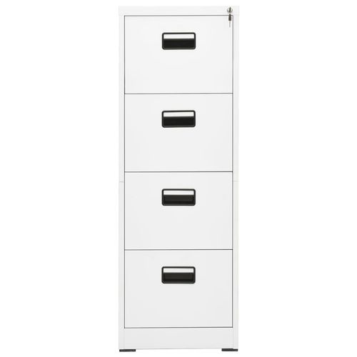 vidaXL Filing Cabinet White 46x62x72.5 cm Steel - Filing Cabinet from vidaXL