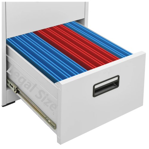 vidaXL Filing Cabinet White 46x62x72.5 cm Steel - Filing Cabinet from vidaXL