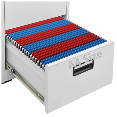 vidaXL Filing Cabinet White 46x62x72.5 cm Steel - Filing Cabinet from vidaXL