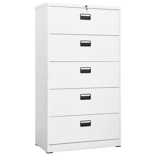 vidaXL Filing Cabinet White 90x46x72.5 cm Steel - Filing Cabinet from vidaXL