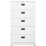 vidaXL Filing Cabinet White 90x46x72.5 cm Steel by vidaXL