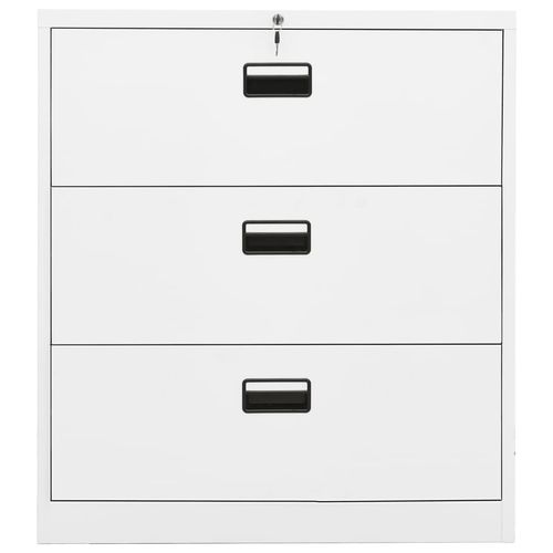 vidaXL Filing Cabinet White 90x46x72.5 cm Steel - Filing Cabinet from vidaXL