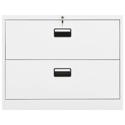 vidaXL Filing Cabinet White 90x46x72.5 cm Steel - Filing Cabinet from vidaXL