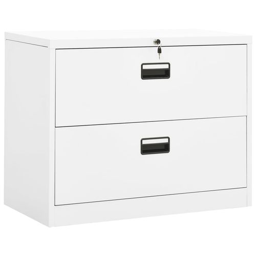 vidaXL Filing Cabinet White 90x46x72.5 cm Steel - Filing Cabinet from vidaXL