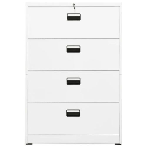 vidaXL Filing Cabinet White 90x46x72.5 cm Steel - Filing Cabinet from vidaXL