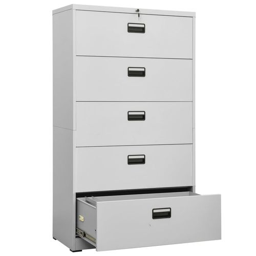 vidaXL Filing Cabinet White 90x46x72.5 cm Steel - Filing Cabinet from vidaXL
