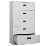 vidaXL Filing Cabinet White 90x46x72.5 cm Steel by vidaXL