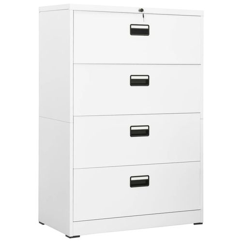 vidaXL Filing Cabinet White 90x46x72.5 cm Steel - Filing Cabinet from vidaXL