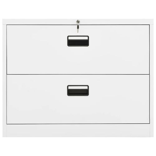 vidaXL Filing Cabinet White 90x46x72.5 cm Steel - Filing Cabinet from vidaXL