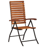 2 pcs vidaXL Reclining Garden Chairs Solid Acacia Wood - Folding Chairs from vidaXL