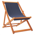 Folding Beach Chairs 2 pcs vidaXL Blue Fabric - Folding Chairs from vidaXL