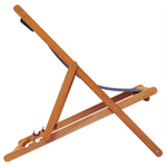 Folding Beach Chairs 2 pcs vidaXL Blue Fabric - Folding Chairs from vidaXL