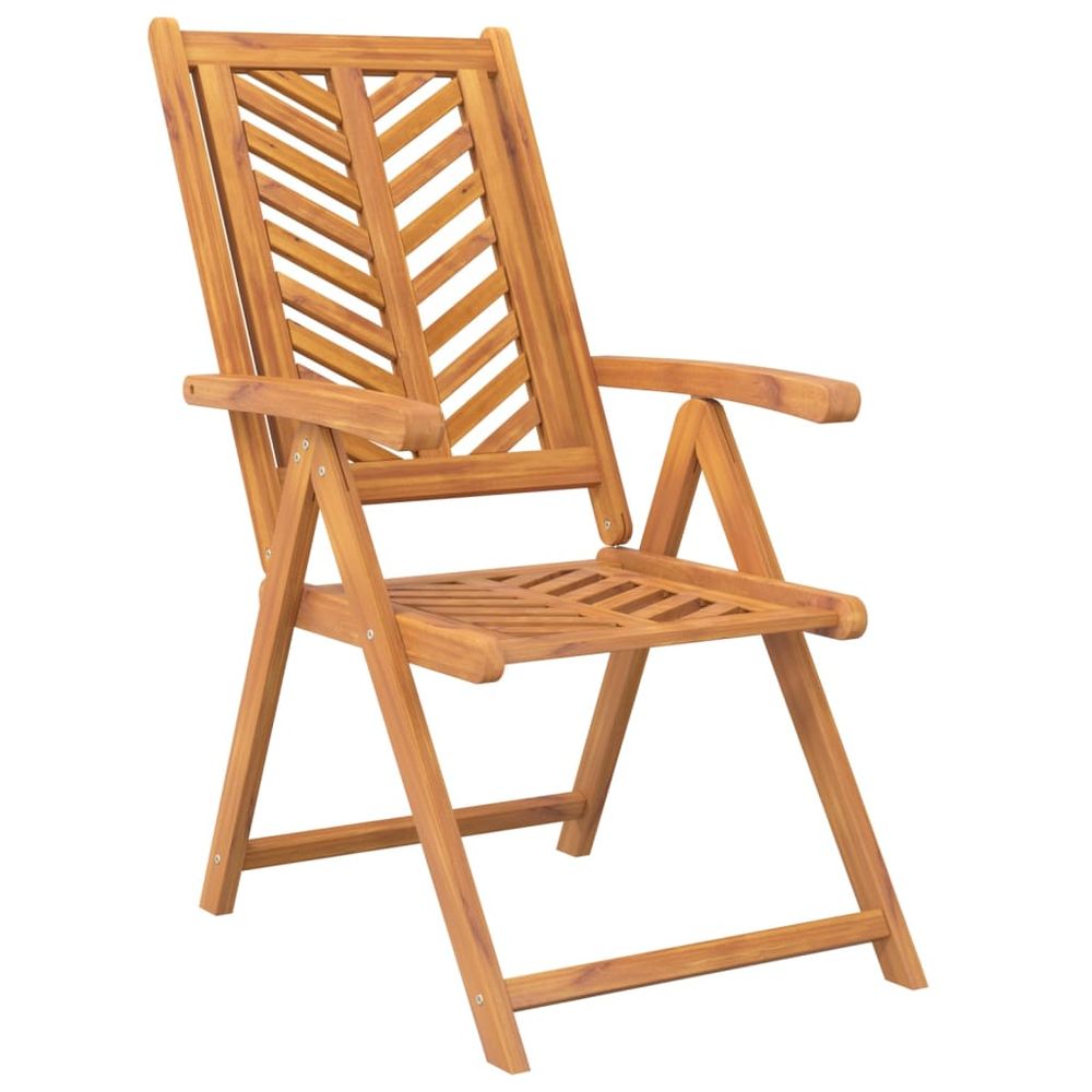Reclining Garden Chairs 2 pcs vidaXL Solid Wood Acacia - Garden Chairs from vidaXL