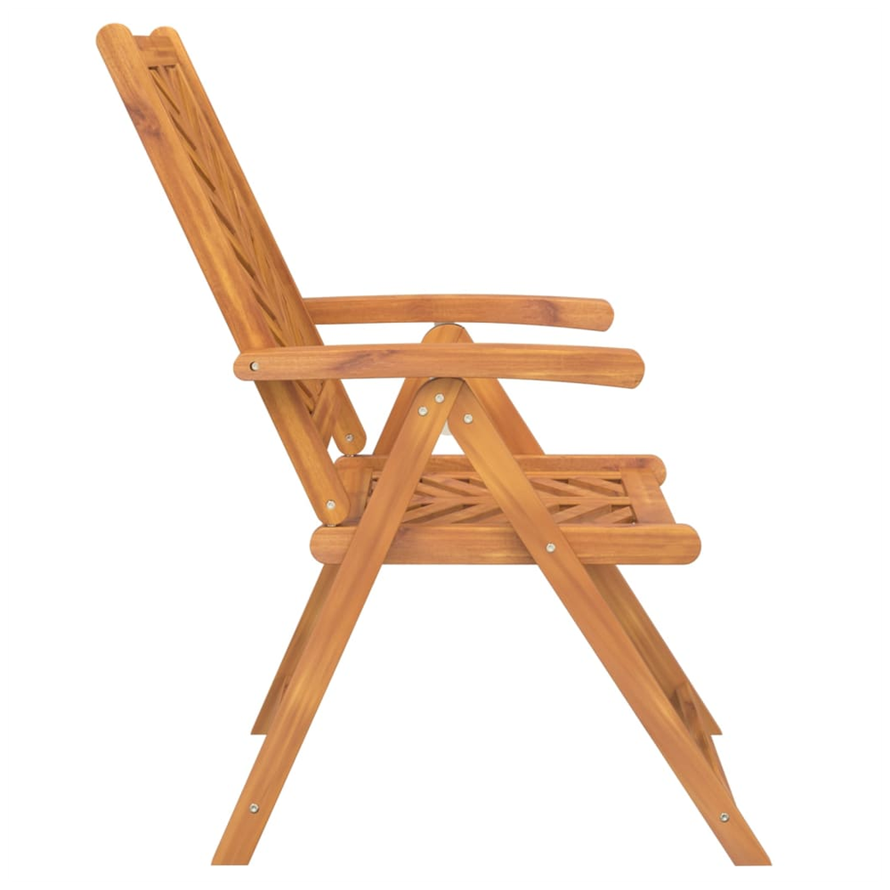 Reclining Garden Chairs 2 pcs vidaXL Solid Wood Acacia - Garden Chairs from vidaXL