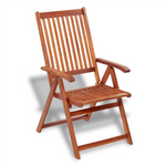 Folding Garden Chairs 2 pcs vidaXL Solid Acacia Wood Brown - Garden Chairs from vidaXL