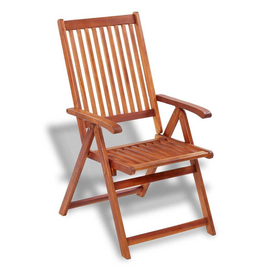 Folding Garden Chairs 2 pcs vidaXL Solid Acacia Wood Brown - Garden Chairs from vidaXL