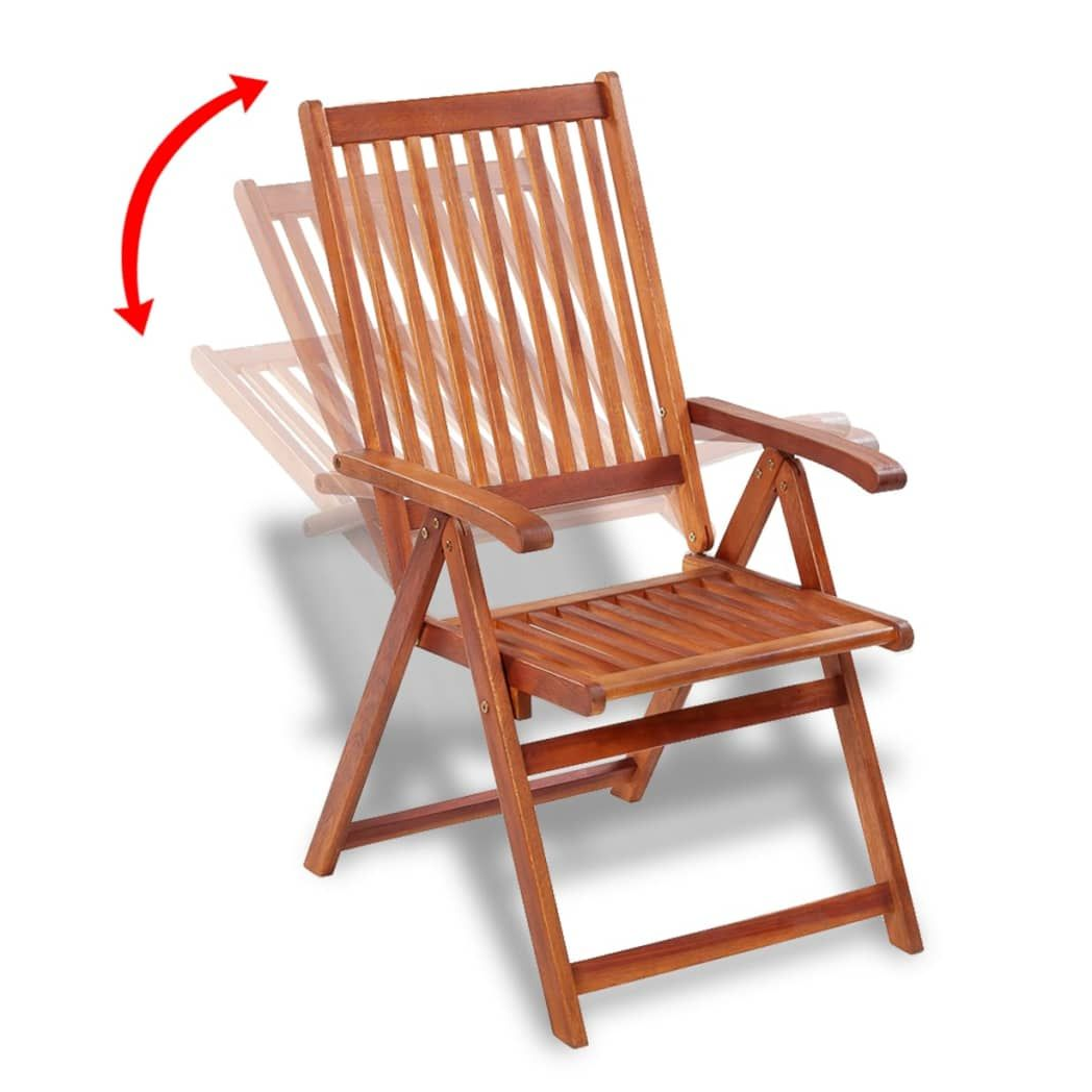 Folding Garden Chairs 2 pcs vidaXL Solid Acacia Wood Brown - Garden Chairs from vidaXL