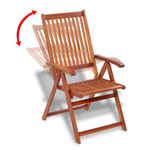 Folding Garden Chairs 2 pcs vidaXL Solid Acacia Wood Brown - Garden Chairs from vidaXL