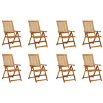 Folding Garden Chairs 2 pcs vidaXL Solid Acacia Wood Brown - Garden Chairs from vidaXL
