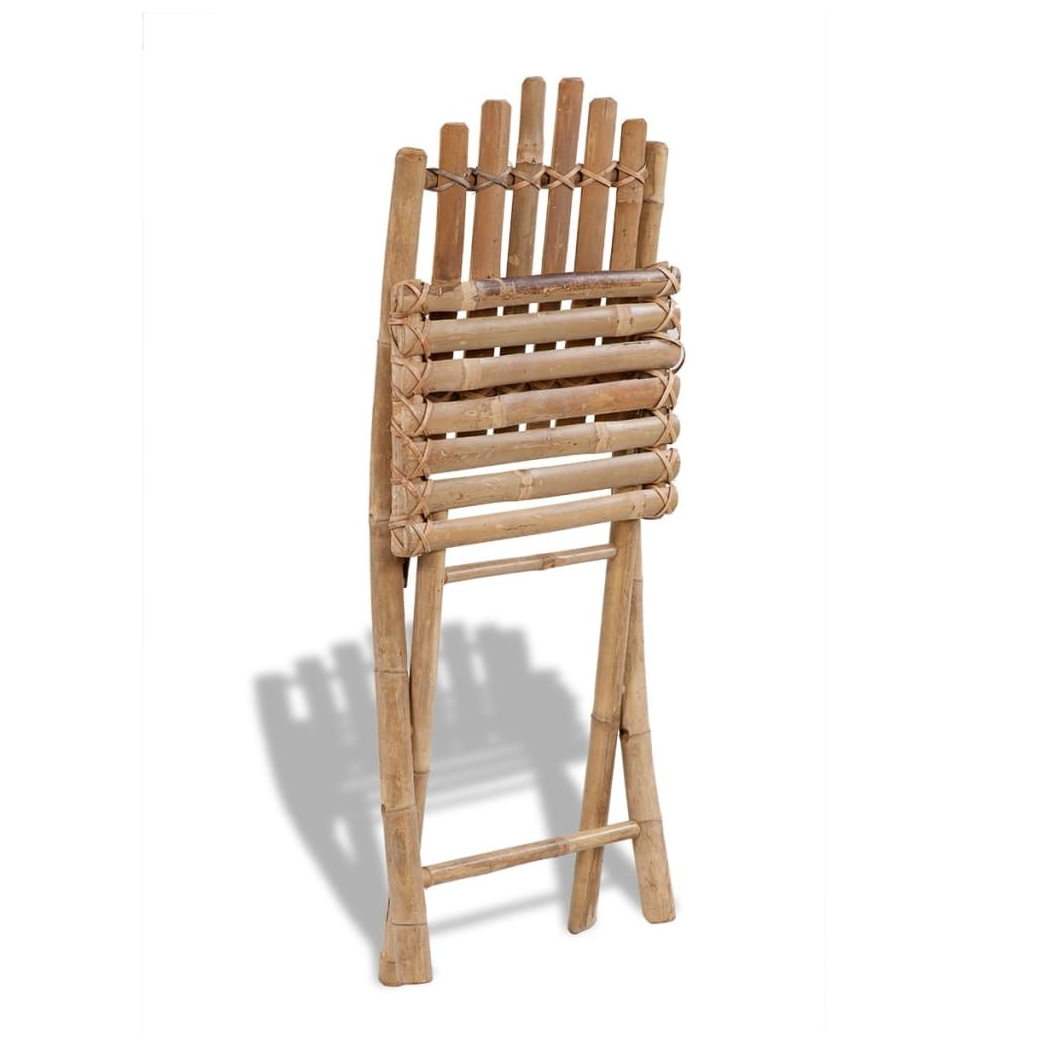Foldable Outdoor Chairs vidaXL Bamboo 4 pcs - Garden Chairs from vidaXL