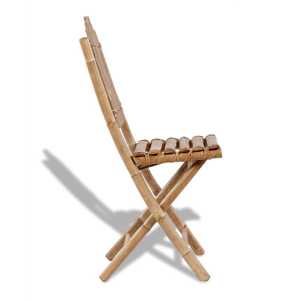 Foldable Outdoor Chairs vidaXL Bamboo 4 pcs - Garden Chairs from vidaXL