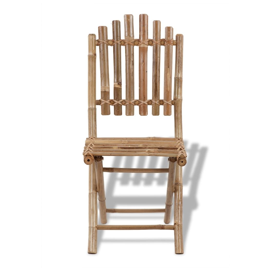 Foldable Outdoor Chairs vidaXL Bamboo 4 pcs - Garden Chairs from vidaXL