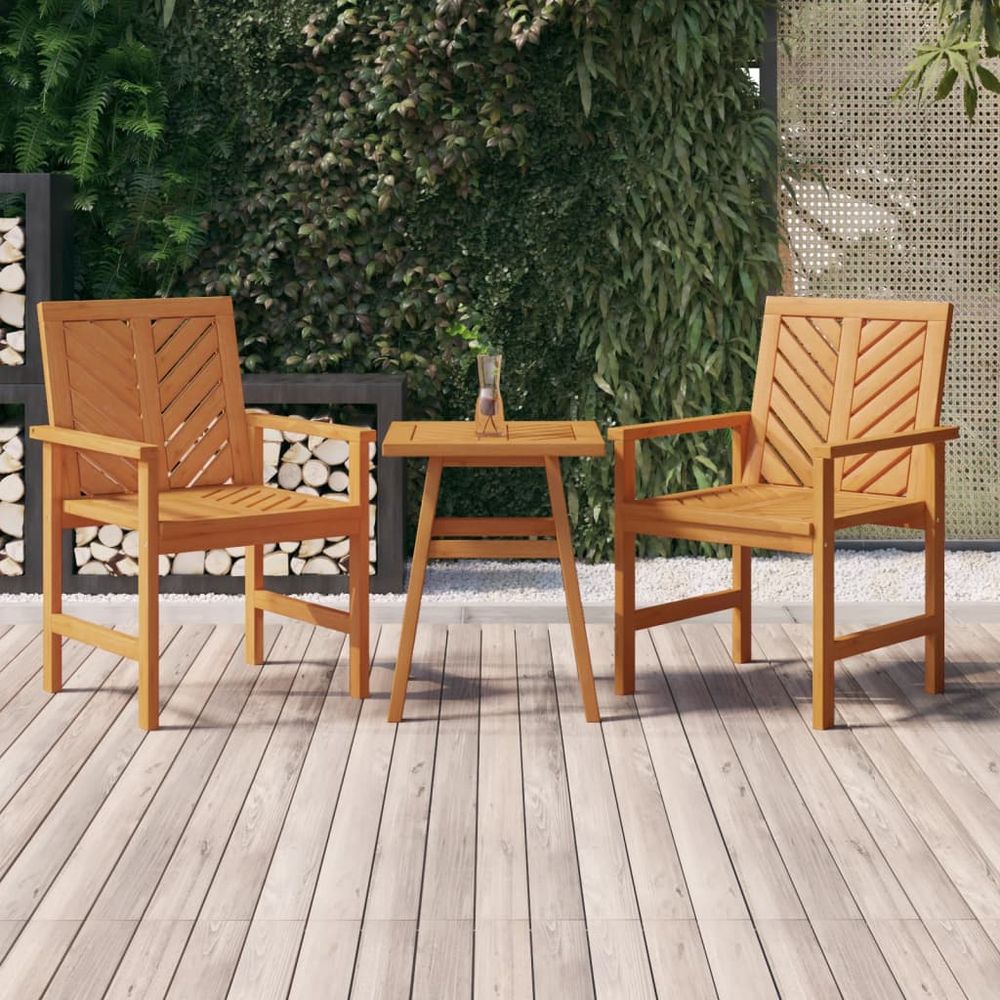 Garden Dining Chairs 2 pcs vidaXL Solid Wood Acacia - Garden Chairs from vidaXL