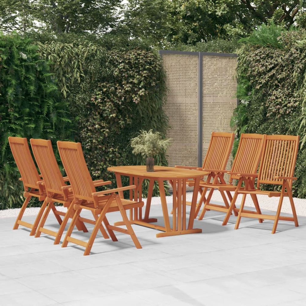 Folding Garden Chairs 2 pcs vidaXL Solid Wood Eucalyptus - Garden Chairs from vidaXL