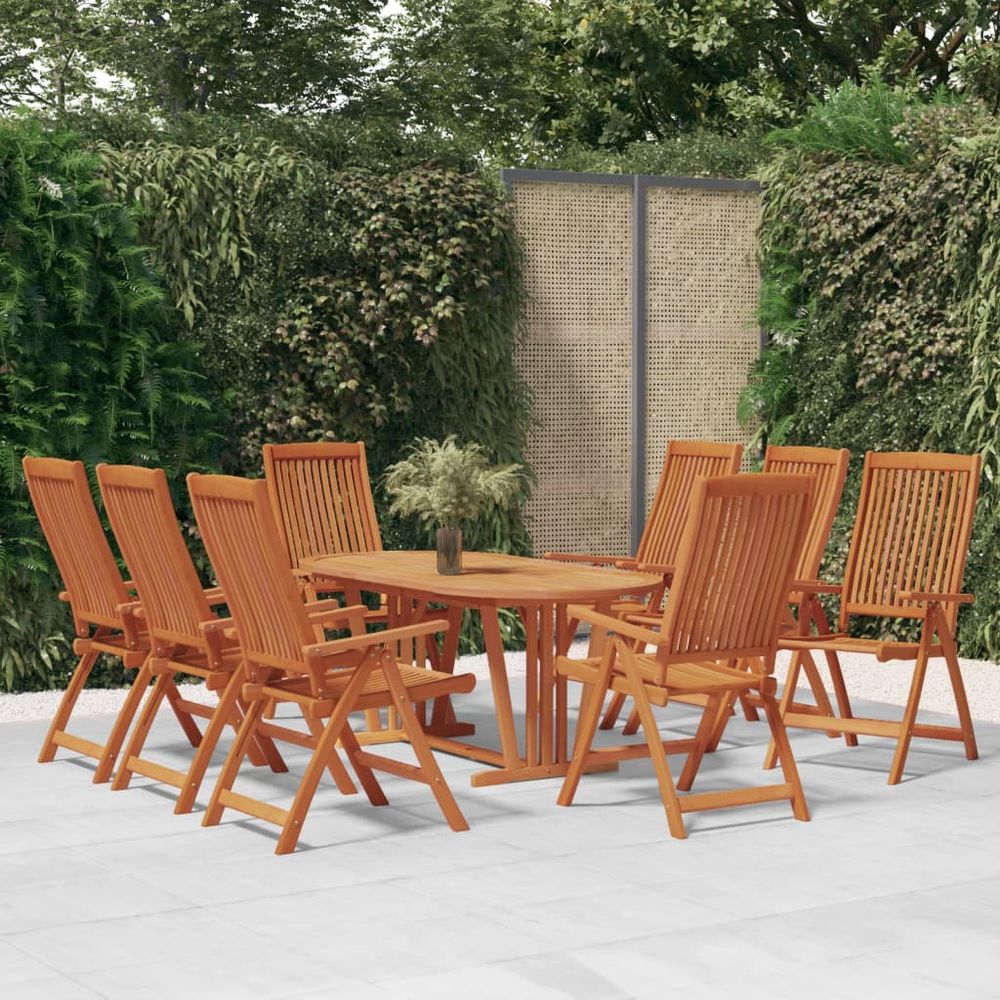 Folding Garden Chairs 2 pcs vidaXL Solid Wood Eucalyptus - Garden Chairs from vidaXL