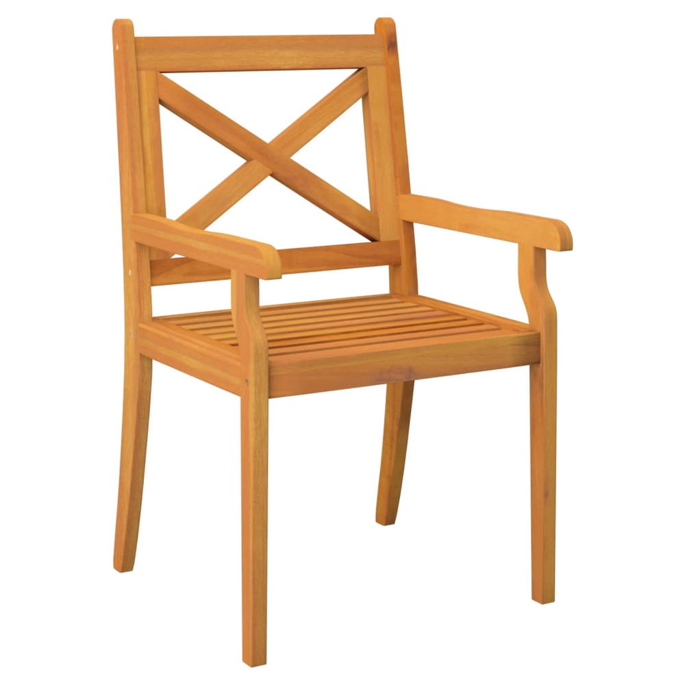 Outdoor Dining Chairs 2 pcs vidaXL Solid Wood Acacia - Garden Chairs from vidaXL