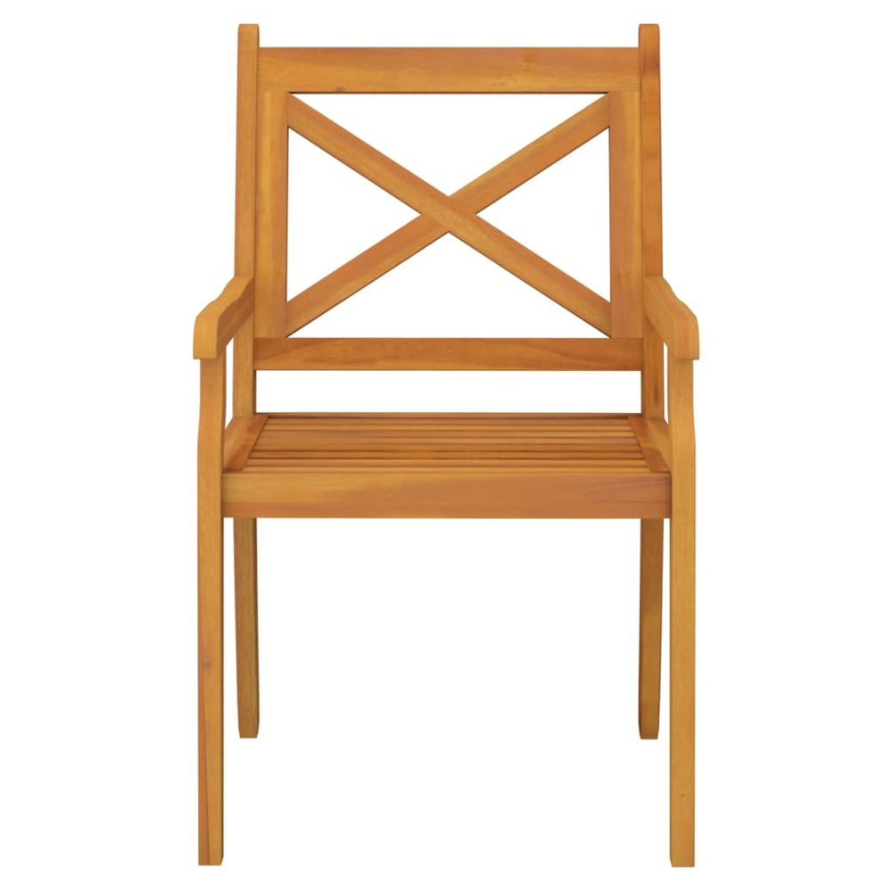 Outdoor Dining Chairs 2 pcs vidaXL Solid Wood Acacia - Garden Chairs from vidaXL