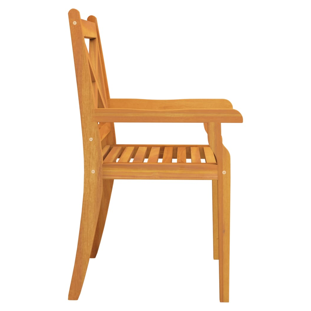 Outdoor Dining Chairs 2 pcs vidaXL Solid Wood Acacia - Garden Chairs from vidaXL