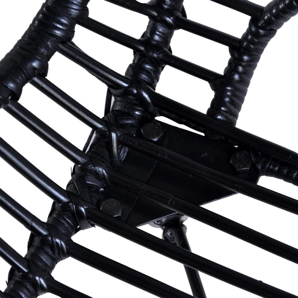 Dining Chairs 6 pcs vidaXL Black Natural Rattan - Garden Chairs from vidaXL