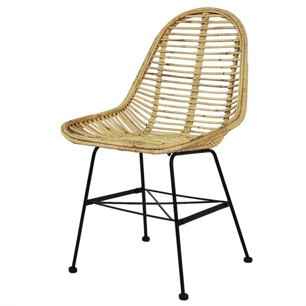 Dining Chairs 6 pcs vidaXL Natural Rattan - Garden Chairs from vidaXL