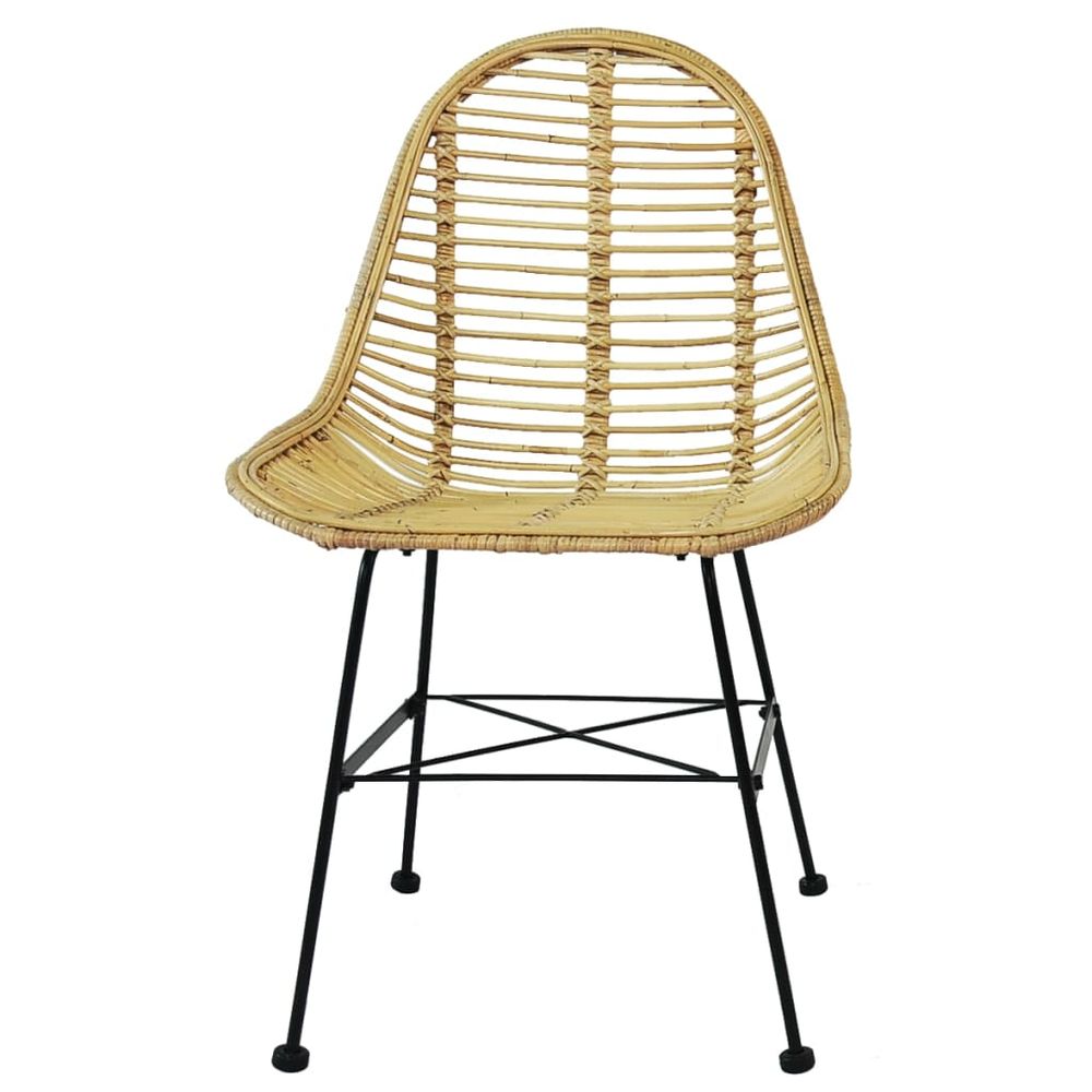 Dining Chairs 6 pcs vidaXL Natural Rattan - Garden Chairs from vidaXL
