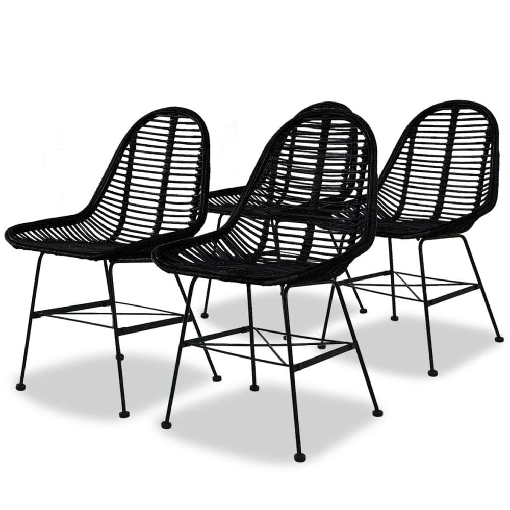 Dining Chairs 6 pcs vidaXL Natural Rattan - Garden Chairs from vidaXL