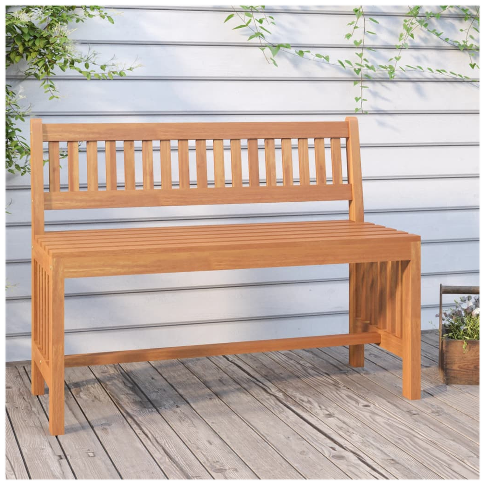Garden Bench 110 cm vidaXL Solid Wood Eucalyptus - Garden Chairs from vidaXL