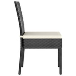 Garden Dining Chairs 2 pcs Poly vidaXL Rattan Black - Garden Chairs from vidaXL