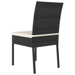 Garden Dining Chairs 2 pcs Poly vidaXL Rattan Black - Garden Chairs from vidaXL