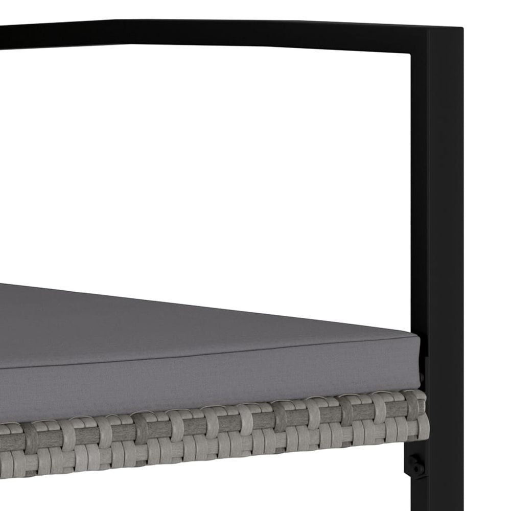 Garden Dining Chairs 2 pcs Poly vidaXL Rattan Grey - Garden Chairs from vidaXL