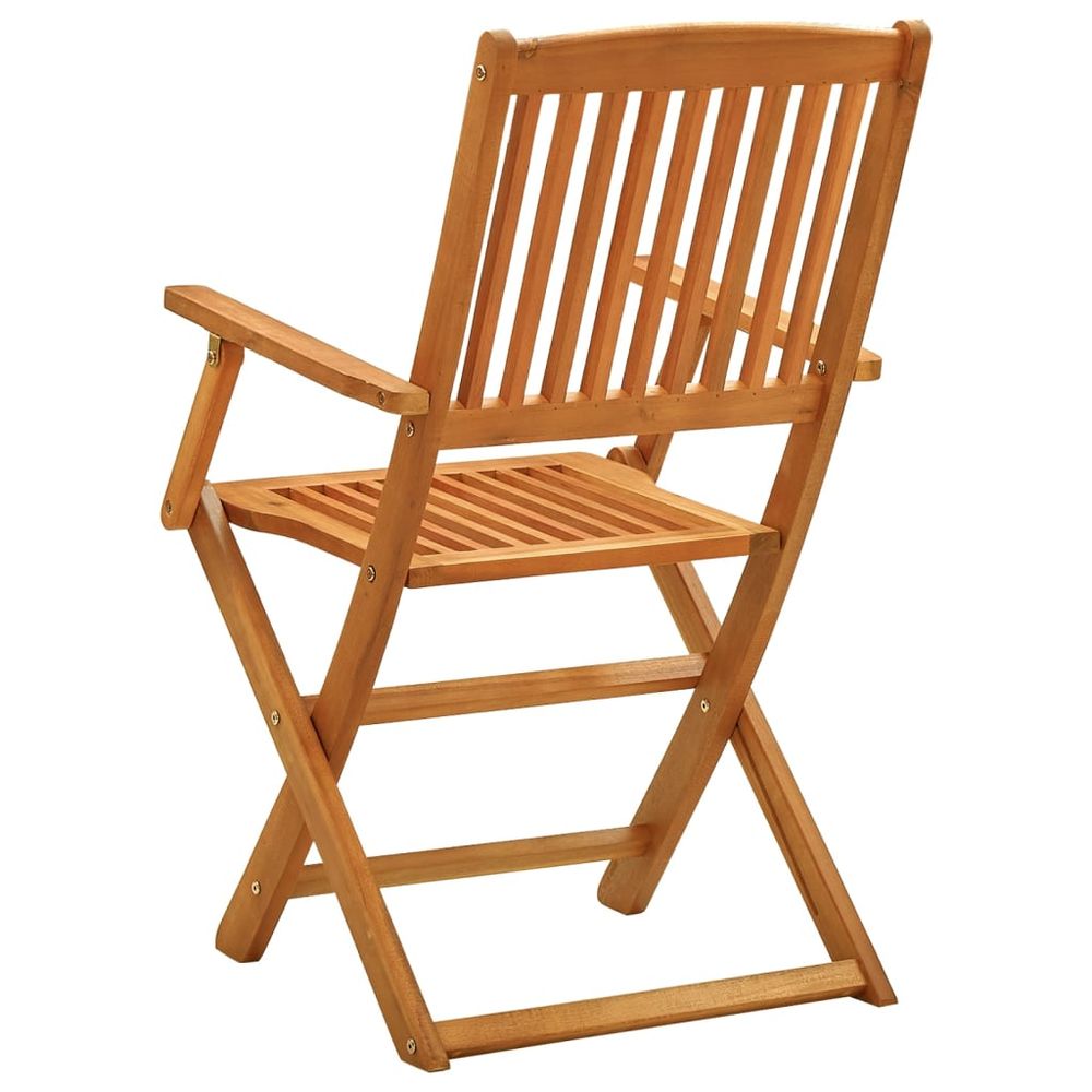 Folding Garden Chairs 2 pcs vidaXL Solid Eucalyptus Wood - Garden Chairs from vidaXL