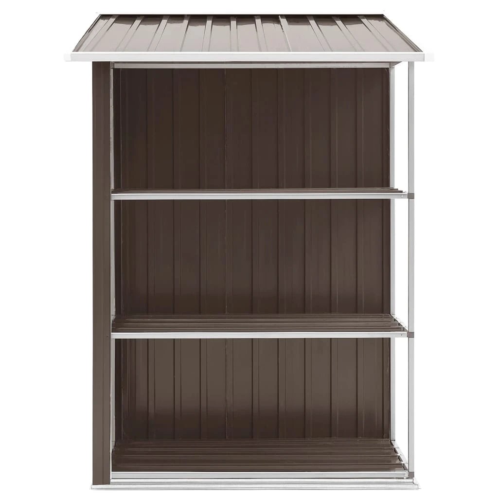 vidaXL Garden Shed with Rack Grey 205x130x183 cm Iron by vidaXL