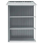 vidaXL Garden Shed with Rack Grey 205x130x183 cm Iron by vidaXL